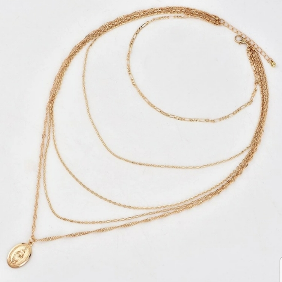 ○Megan○ Layered Gold Necklace - Picture 4 of 5